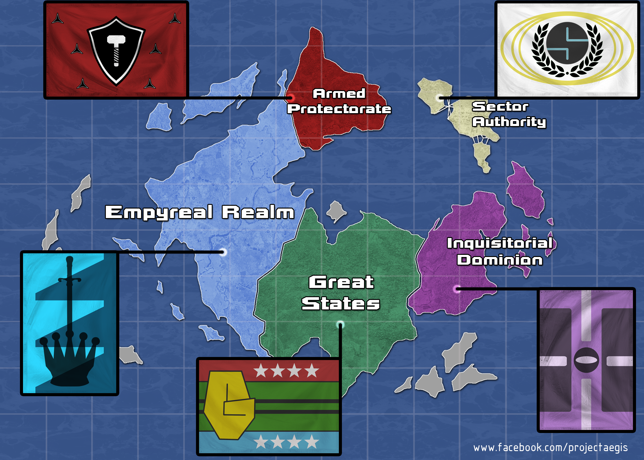 AEGIS World Map flag - Zephyr Workshop